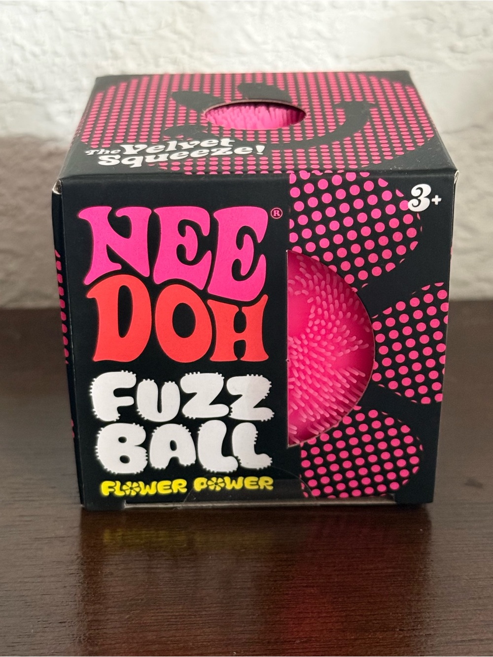Needoh Fuzz Ball Flower Power - Pink